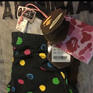 XS Bape Leggings bape black multi calor ape heads
